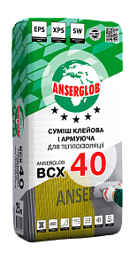 Суміш клейова і армуюча ANSERGLOB ВСХ 40, 25 кг 0005 фото