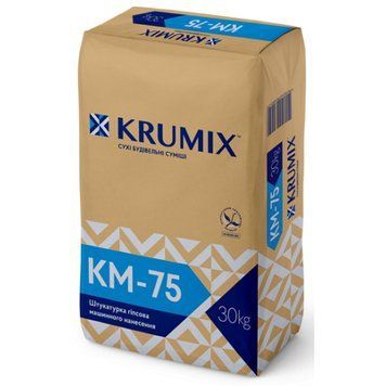 Машинна штукатурка KRUMIX КМ-75, 30 кг 0038 фото